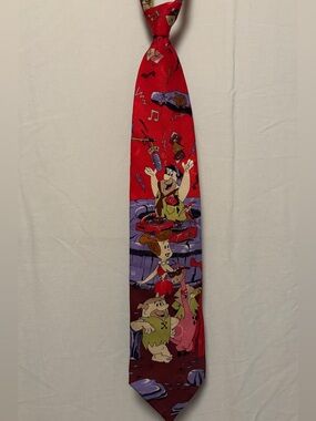 1990’s The flinstones Hanna barbera novelty tie 100% silk